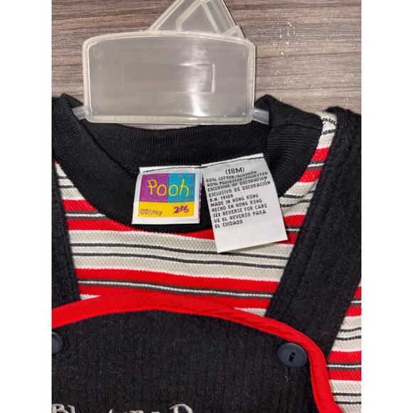 Vintage Disney Pooh "Blustery Day Bear" Overalls Set – 12M – NWT - Picture 4 of 5